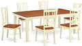 East West Furniture QUNI7-WHI-W 7 Piece Kitchen Table Set Consist of a by EastWestFurniture