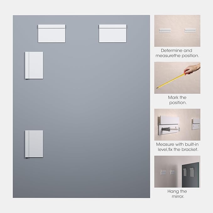 Hasipu Bathroom Mirror for Wall Vanity Mirror 20"x28"-2pcs, Frameless Mirror - Image 8