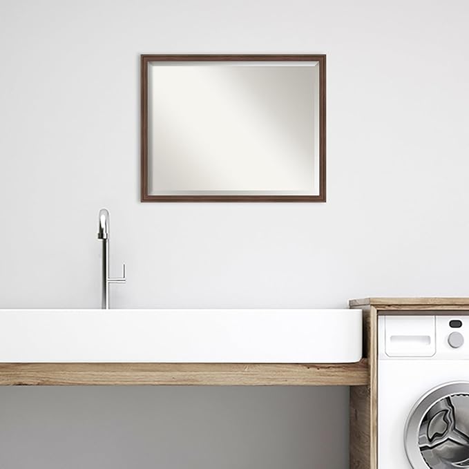 Amanti Art Brown Bathroom Mirror - Image 6