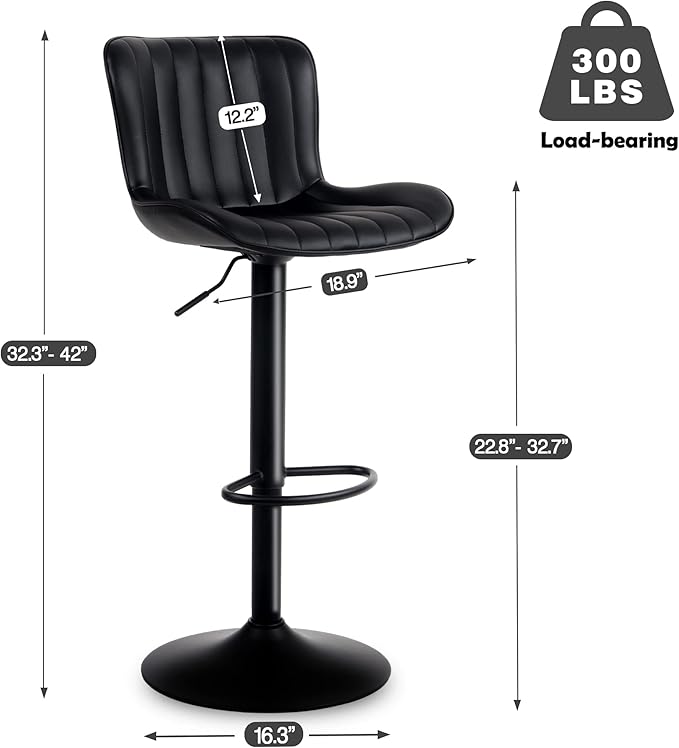 YOUNUOKE Counter Height Bar Stools - Image 2