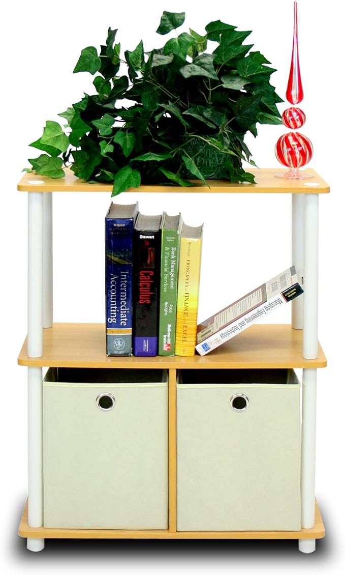 Furinno Go Green 3-Tier 2-Bin Multi-Purpose Storage Shelf - Image 4