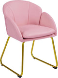 Yaheetech Modern PU Leather Armchair, Flower Shaped Makeup Chair Vanity Chair by Yaheetech