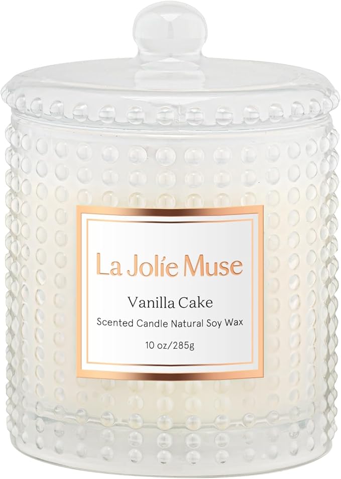 LA JOLIE MUSE Vanilla Cake Scented Candles, Vanilla Candles by LaJol%C3%ADeMuse