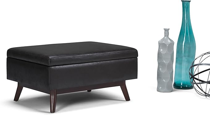 SIMPLIHOME Owen 34 inch Wide Mid Century Modern Rectangle Coffee Table Storage - Image 12
