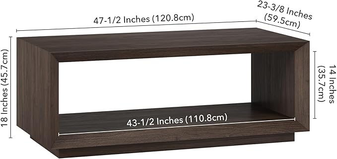 Henn&Hart 48" Rectangular Coffee Table - Image 2