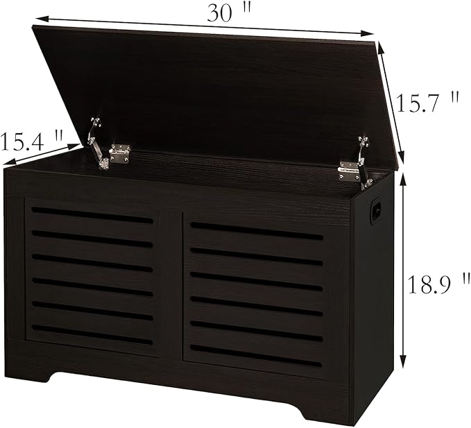 DINZI LVJ Storage Chest, Flip-Top Wooden Toy Box - Image 9