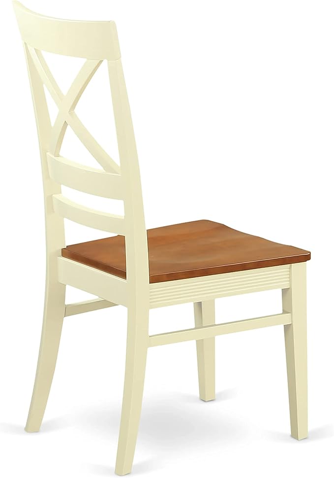 East West Furniture DOQU9-WHI-W 9 Piece Dining Set Includes a Rectangle Dining - Image 7