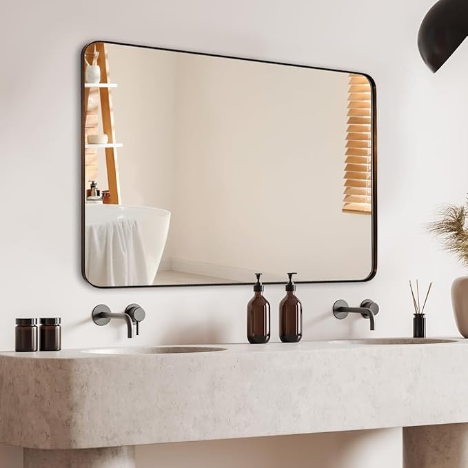 ANDY STAR Wall Mirror for Bathroom, Rounded Rectangle Mirror for Vanity - Image 8