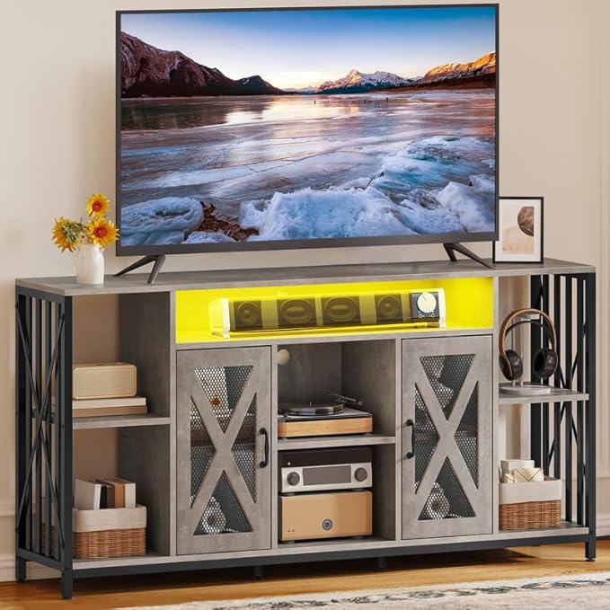 YITAHOME TV Stand for 70/65 Inch TV, 33.5'' Tall TV Stands for Living Room by YITAHOME