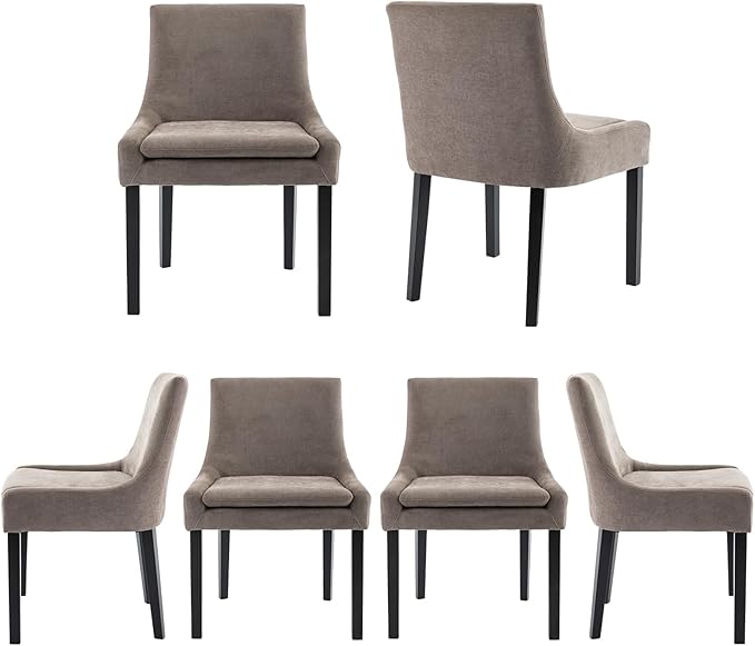 COLAMY Modern Dining Chairs Set of 6, Upholstered Corduroy Accent Side Leisure by COLAMYINC