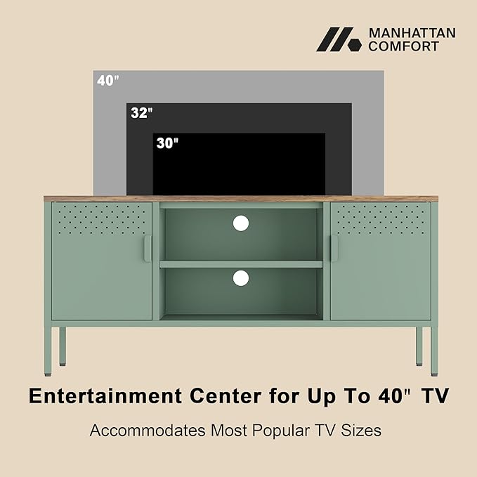 Manhattan Comfort Landen 47" Modern Metal TV Stand - Image 5