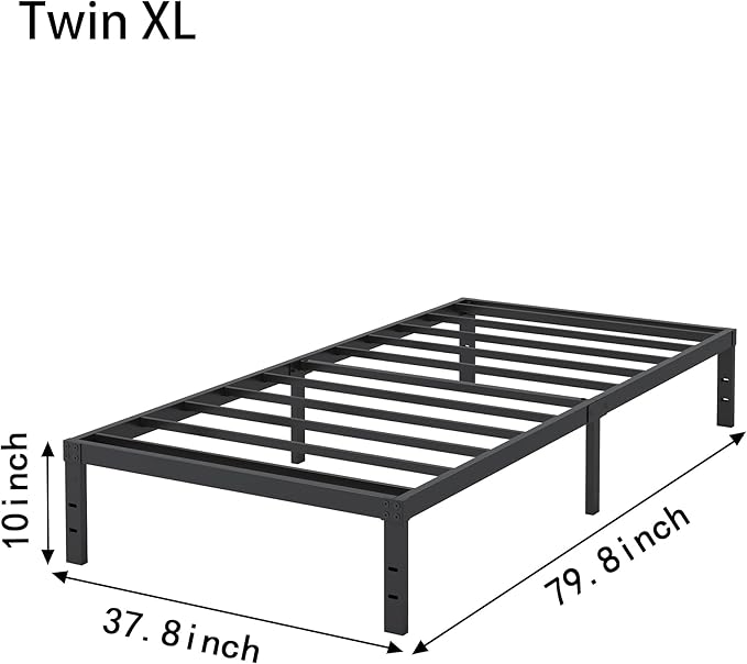 10 Inch XL Twin Bed Frames, Platform Metal Bed Frame Twin XL Size Heavy Duty - Image 3