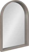 Kate and Laurel Hutton Farmhouse Wood Arched Mirror; 20 x 30; Gray; Decorative by KateandLaurel