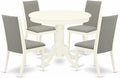 East West Furniture ANLA5-LWH-06 5 Piece Dining Room Furniture Set Includes a by EastWestFurniture