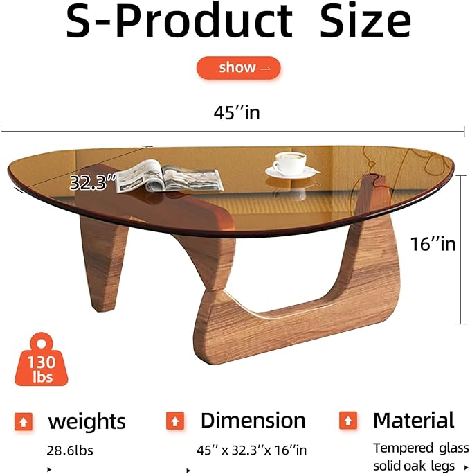 Mid Century Modern Glass Coffee Table, Coffee Table - Image 2