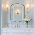 ANDY STAR Gold Vanity Mirror, 22x30 Inch Brushed Gold Mirror by ANDYSTAR