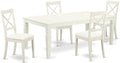 East West Furniture LGBO5-LWH-LC 5 Piece Dining Room Furniture Set Includes a by EastWestFurniture