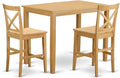 East West Furniture YAPB3-OAK-W 3 Piece Kitchen Counter Height Dining Table Set by EastWestFurniture