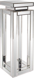 Howard Elliott Large Silver Mirrored Pedestal Accent Table by HowardElliott