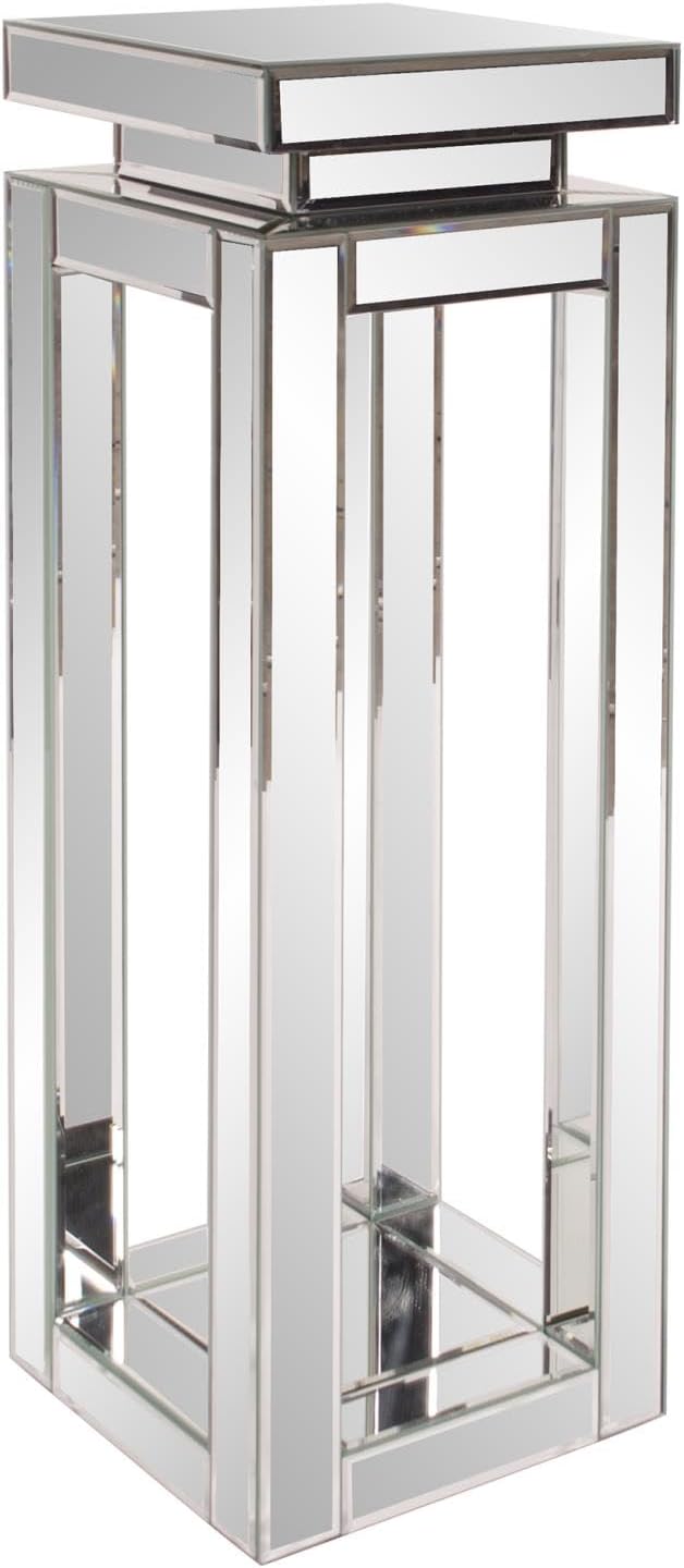 Howard Elliott Large Silver Mirrored Pedestal Accent Table by HowardElliott