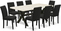 East West Furniture X627AB624-9 9 Piece Dining Set Includes a Rectangle Dining by EastWestFurniture