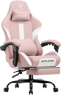 GTRACING Gaming Chair with Foot Rest & Pocket Spring Cushion, Breathable Fabric by GtracingDirect
