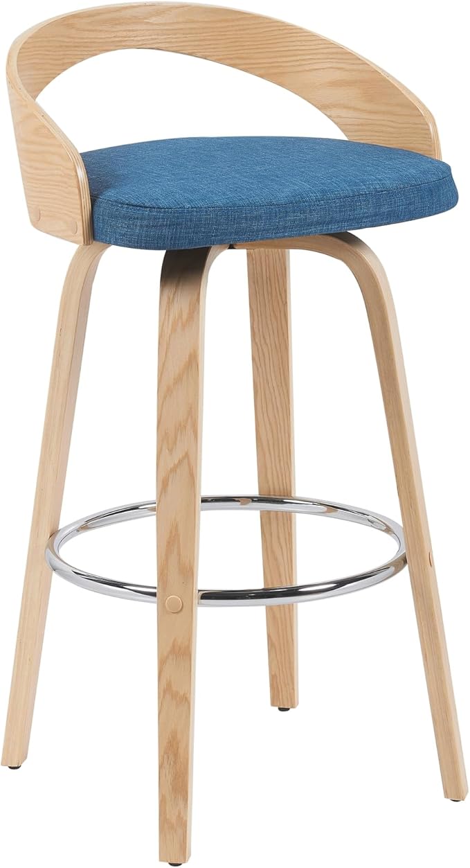 Armen Living Sonia Modern Swivel Bar Height Stool - Image 2