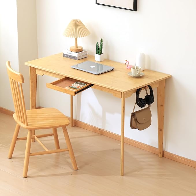 Maydear 47" Bamboo Multipurpose Study Writing Desk - Image 3