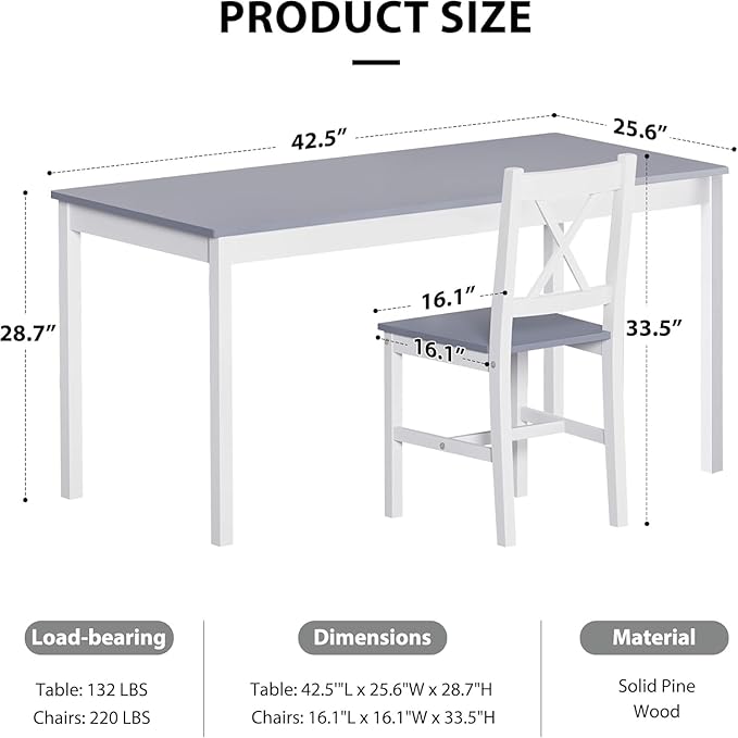 sogesfurniture 42.5''Dining Table Set - Image 2