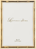 Lawrence Frames 5" W x 7" H Gold Metal Picture Frame by LawrenceFrames