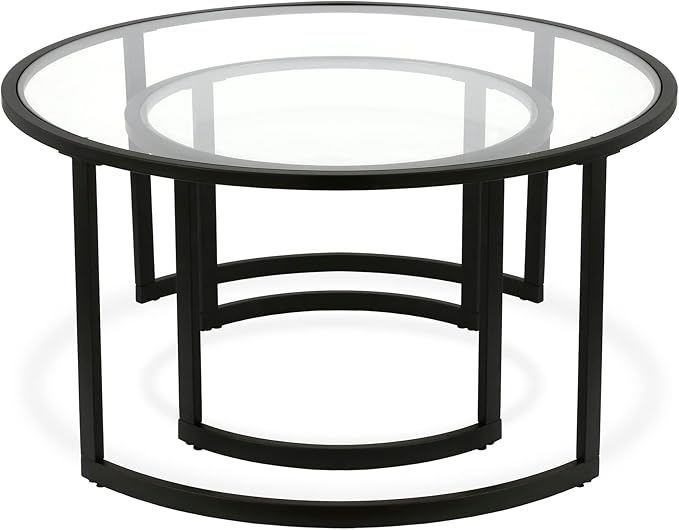 Mitera Round Nested Coffee Table in Blackened Bronze - Image 6