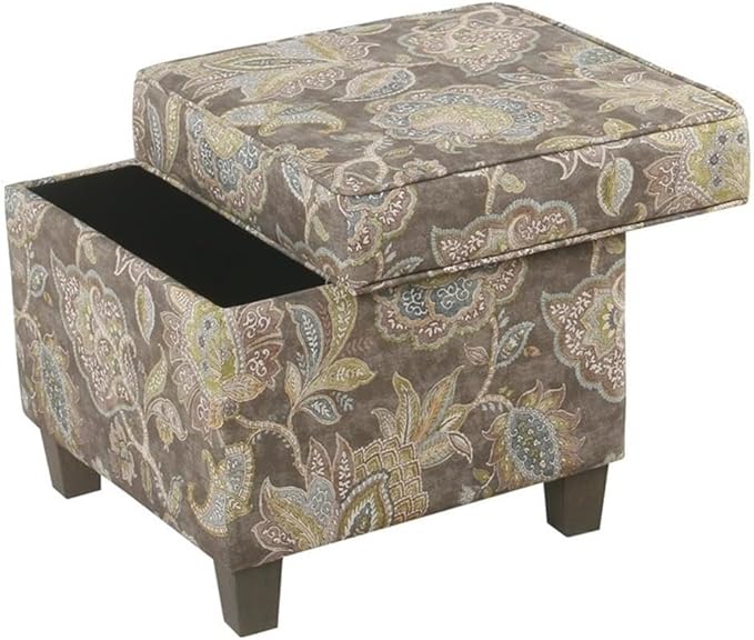 Homepop Home Decor |K7342-A824 | Classic Square Storage Ottoman - Image 5