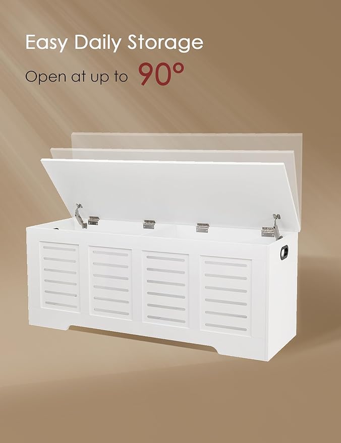 DINZI LVJ Storage Chest, 47.3” Wooden Toy Box - Image 3