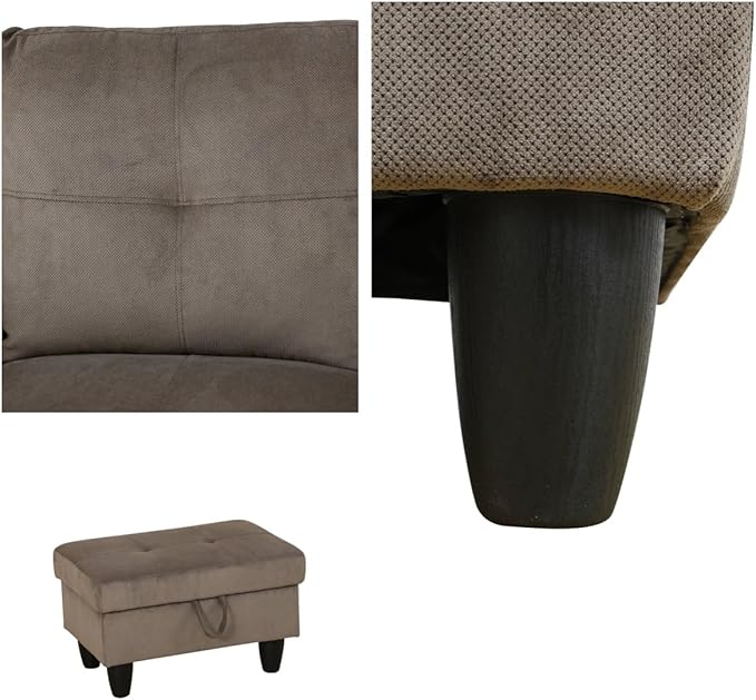 NAYSAYE Sectional Couch with Ottoman Storage, L Shaped Couch Sofa Furniture Sets - Image 5