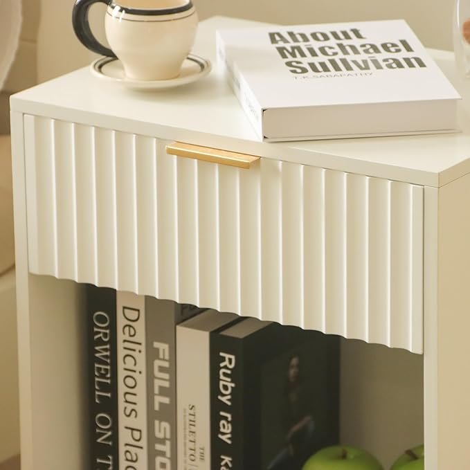 White Nightstand, Modern Bedside Table - Image 6