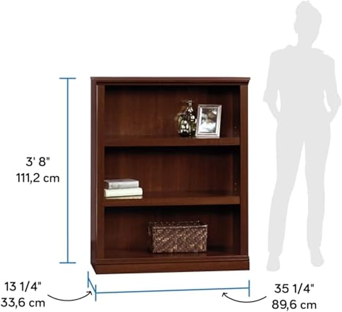 Sauder Miscellaneous Storage 3 Bookcase/Book Shelf, L: 35.28" x W: 13.23" x H: - Image 3