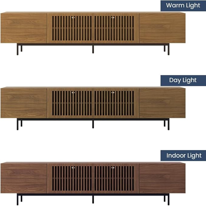 POVISON Full Assembled Mid-Century Modern TV Stand - Image 6