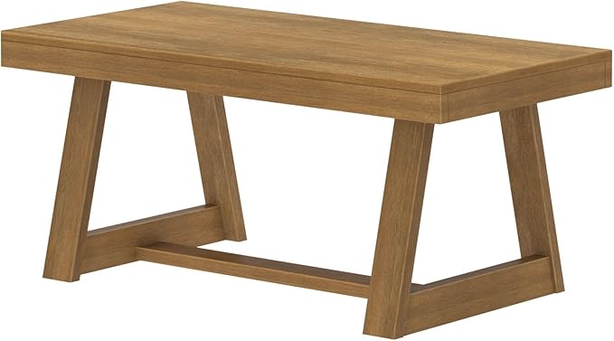 Plank+Beam Classic Rectangular Coffee Table, 40 Inch Farmhouse Coffee Table - Image 4
