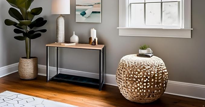 AC Pacific Bali Coastal Modern Narrow Console Table - Image 4