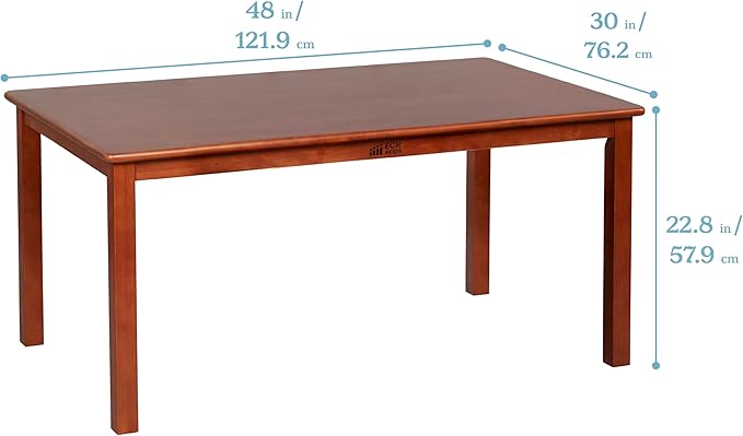ECR4Kids 30in x 48in Rectangular Hardwood Table - Image 3