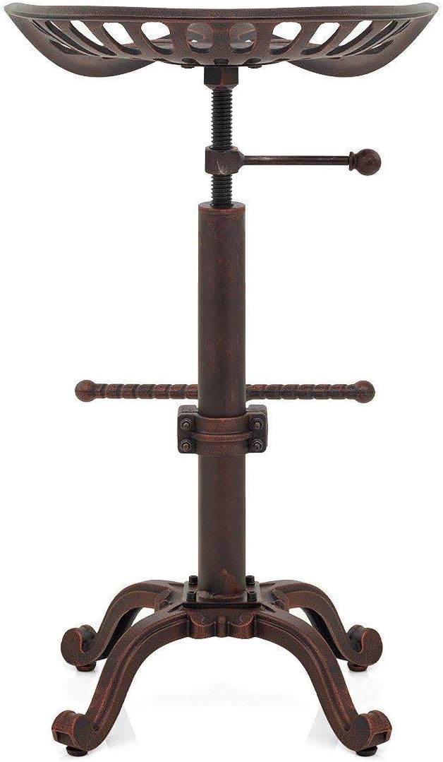 LOKKHAN Rustic Industrial Bar Stool - Image 6