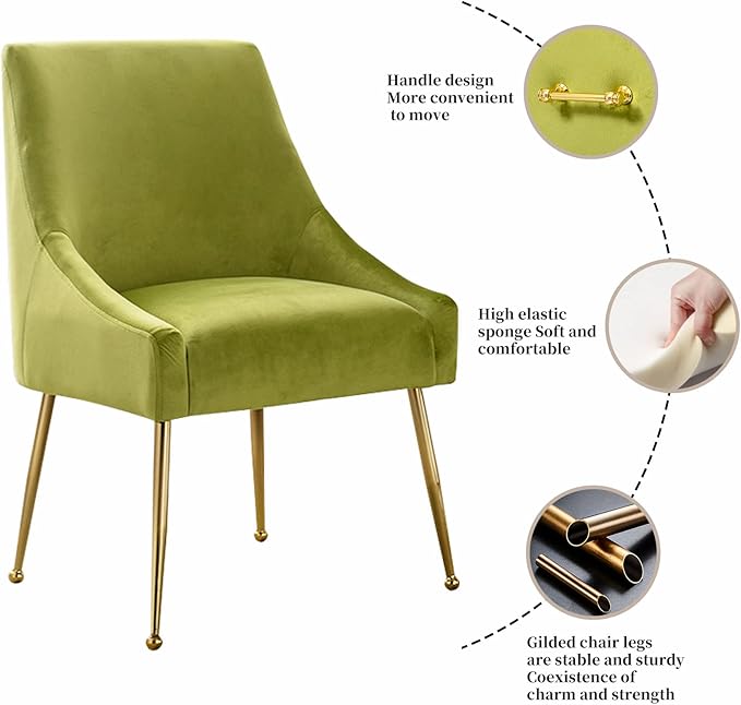 Velvet Dining Chairs, Furniture Collection Modern Contemporary Upholstered - Image 4