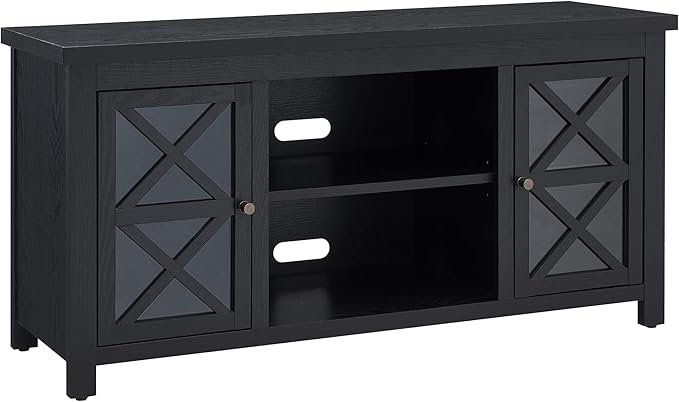 Henn&Hart Rectangular TV Stand for TV's up to 55" in Black, TV Stands for the by HennHart