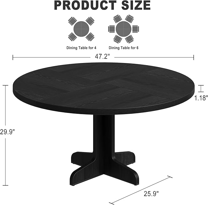 Garvee 47 Inch Round Dining Table - Image 3