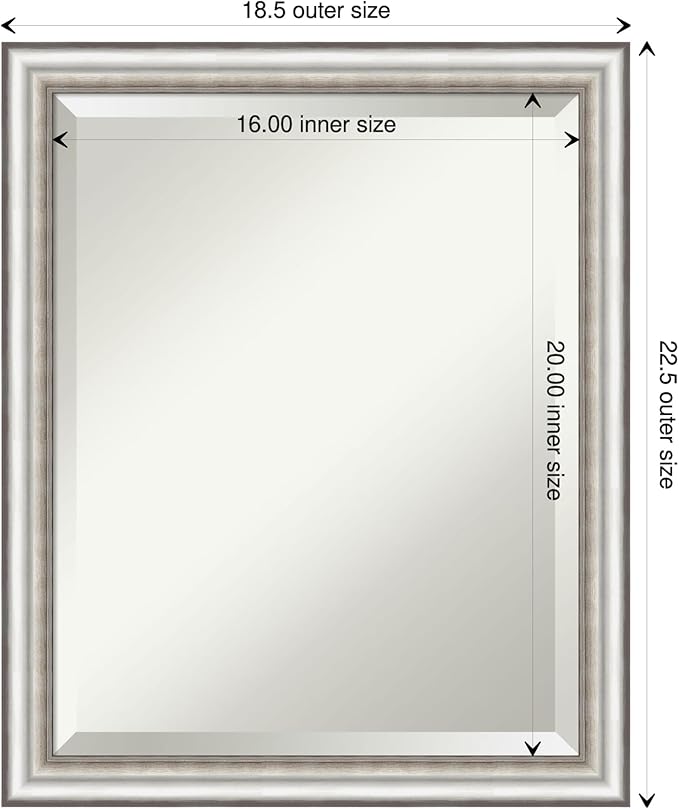Amanti Art Silver Bathroom Mirror - Image 4