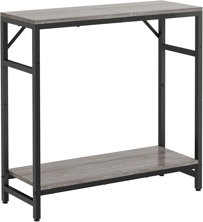 Narrow Console Table, 2 Tier Entryway Table, Thin Sofa Table, Industrial Couch - Image 8