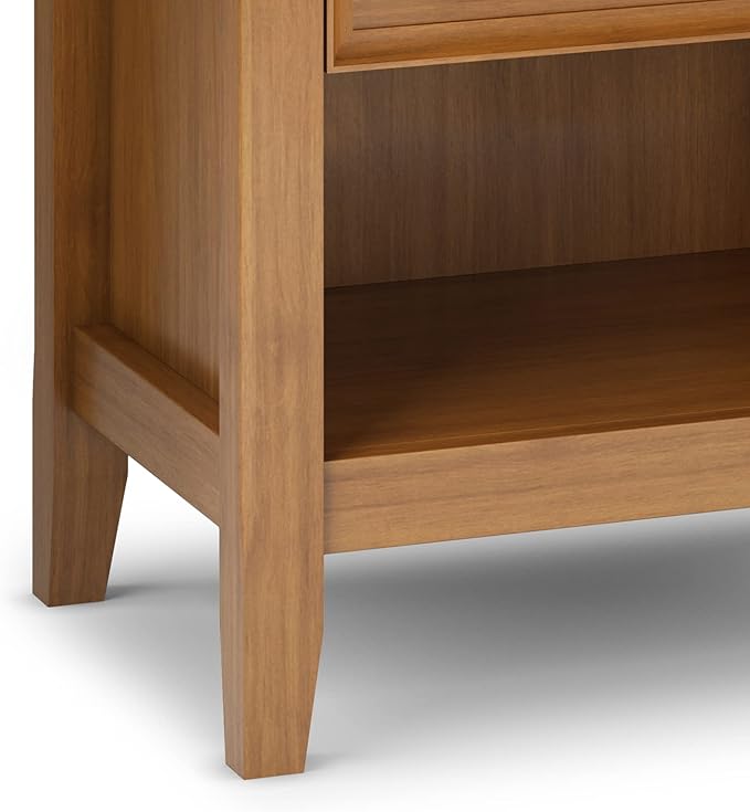 SIMPLIHOME Amherst SOLID WOOD 24 Inch Wide Traditional Bedside Nightstand Table - Image 9