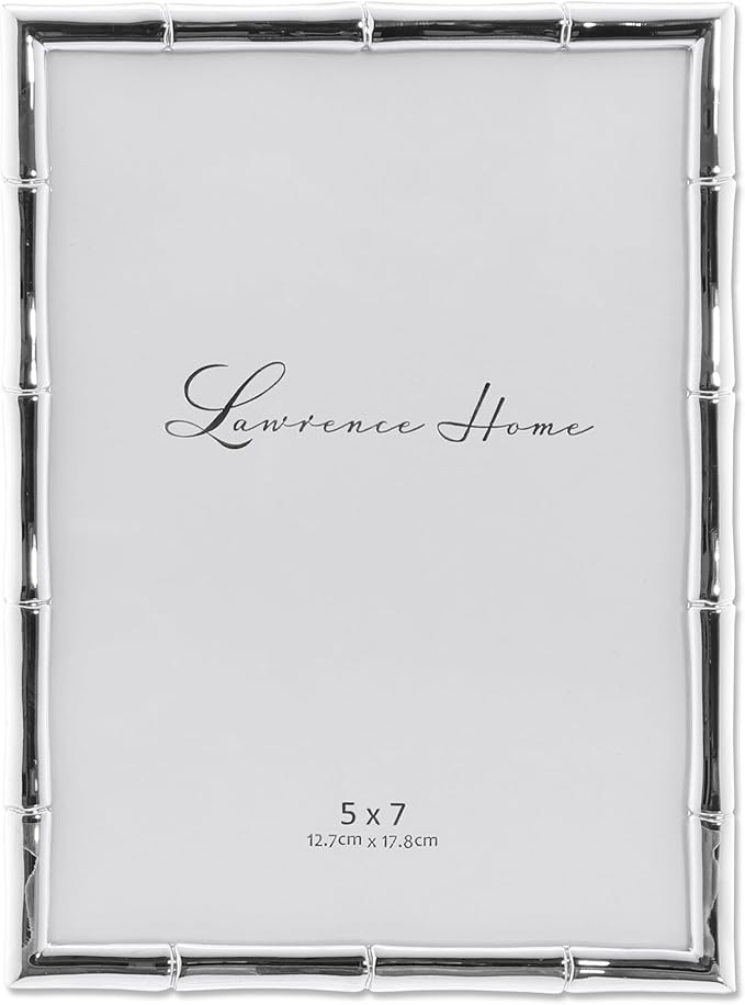 Lawrence Frames 710157 Silver Metal Bamboo 5x7 Picture Frame by LawrenceFrames