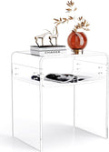 Clear Acrylic End Table 2-Tier Bedside nightstand by AcrylicFurnitureHomeDecor