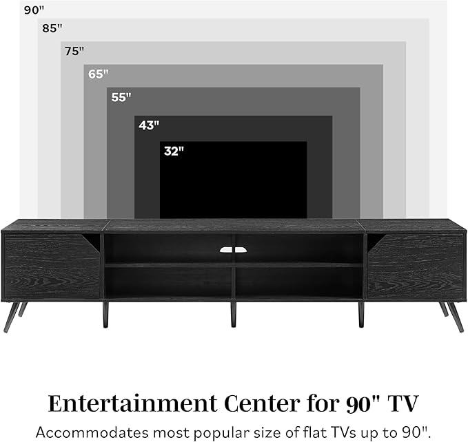 Walker Edison Nora Modern Minimal Open-Shelf TV Stand - Image 4